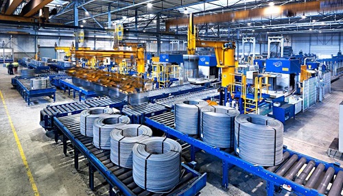 Automatic wire coil compacting and strapping solution