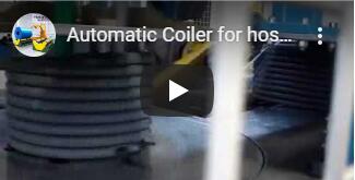 Automatic hose | pipe coiling machine & strapping machine