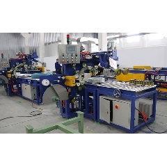 Automatic hose wrapping machine line
