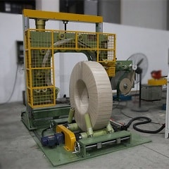 Coil wrapping machine for wire