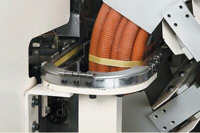 Automatic hose/pipe coiling machine & strapping machine