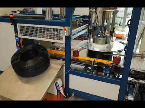 Plastic Tube Automatic Coiler and strapping machine, Plastic pipe winding and binding machine