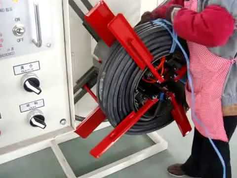 semi auto plastic pipe coiler and winder machine