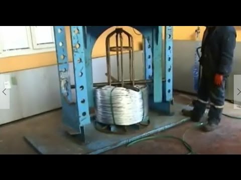 Wire coil compressing machine and PET strapping machinery