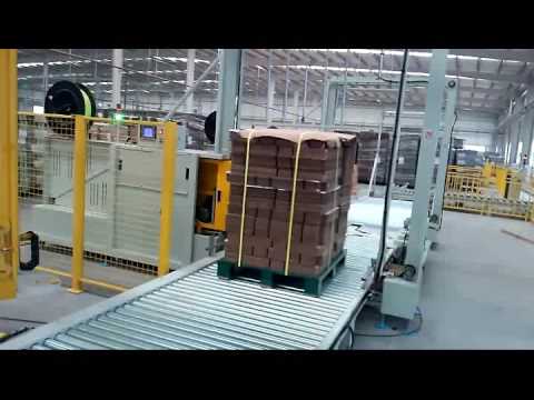Automatic Pallet Strapping and Packing Machine