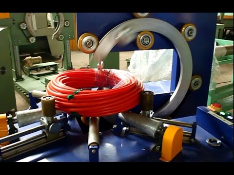 hose coil packing machine, pipe coil packing machine,