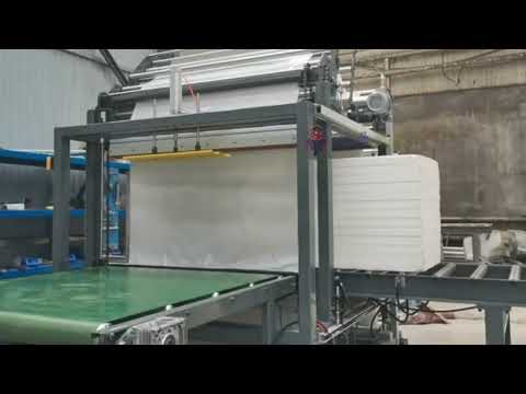 Foam board panel film sealing package machine L-shape layout