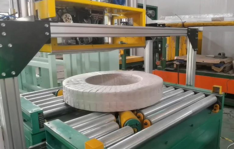 Automatic steel coil wrapping machine