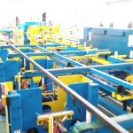 Aluminum profile packing line with tape banding machine