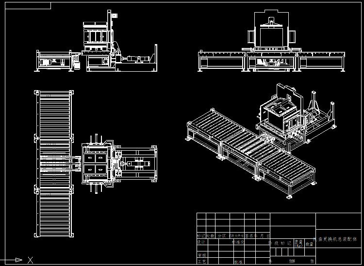 Automatic pallet changing line