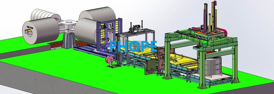 How to do data synchronize between the coil packing line and coil stacking system