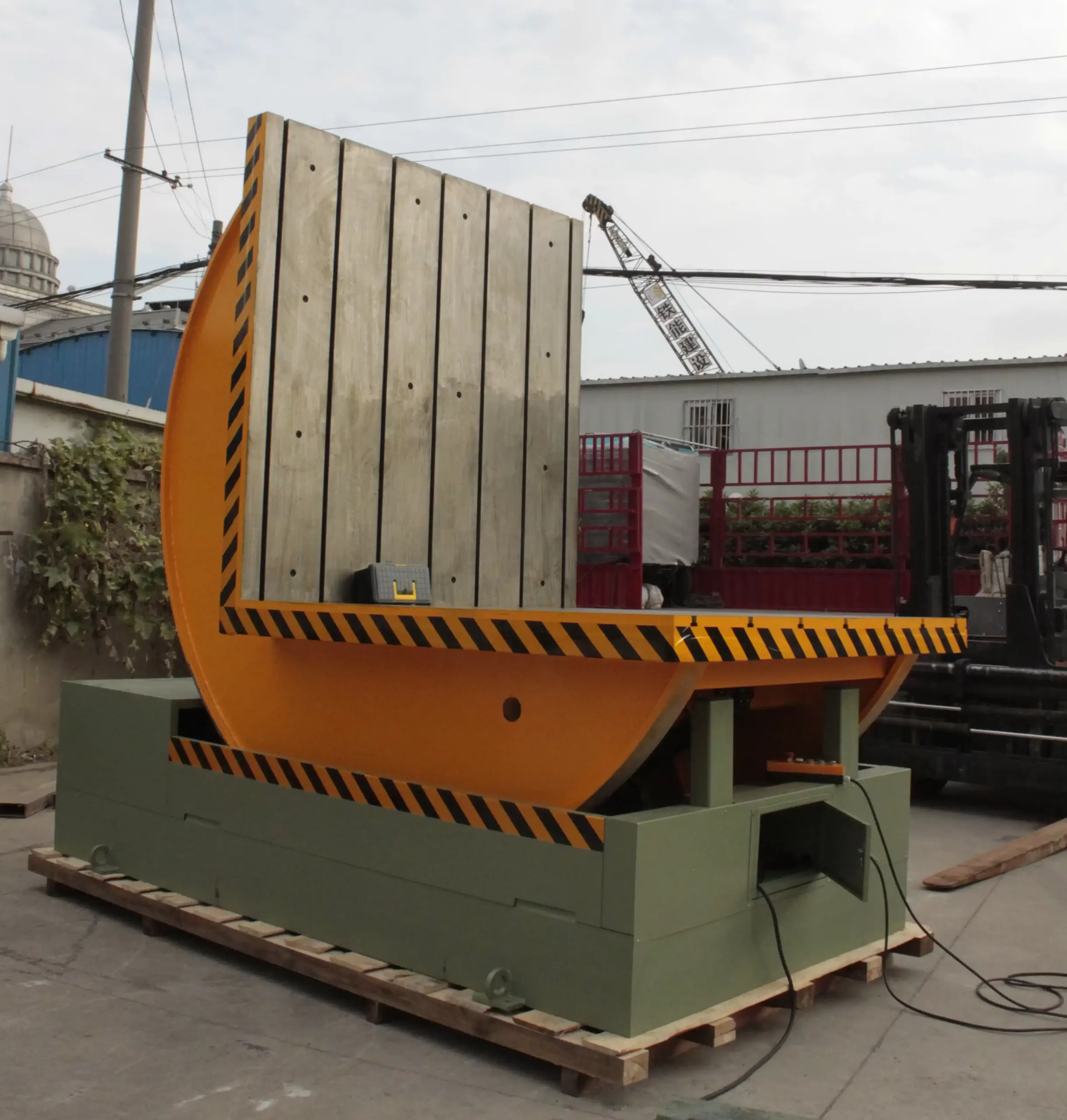 mould tilter with worm gear motor
