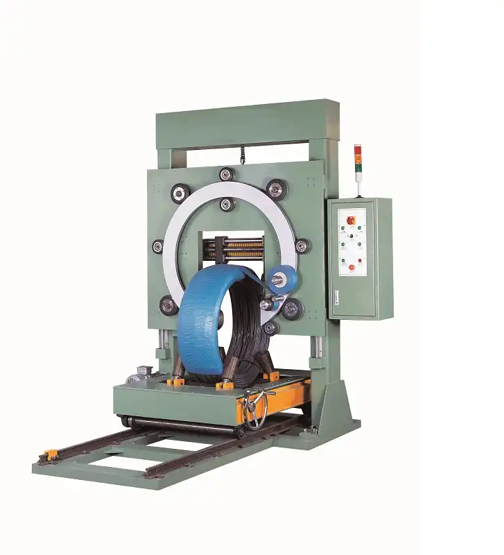 steel wire coil wrapping machine