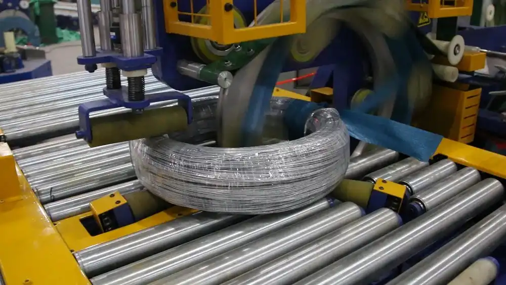 steel wire coil wrapping machine