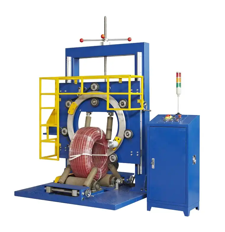 hose coil wrapping machine