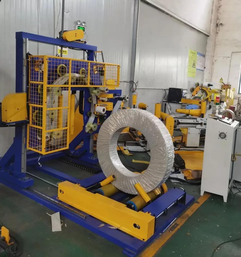 steel wire coil wrapping machine movable (2)
