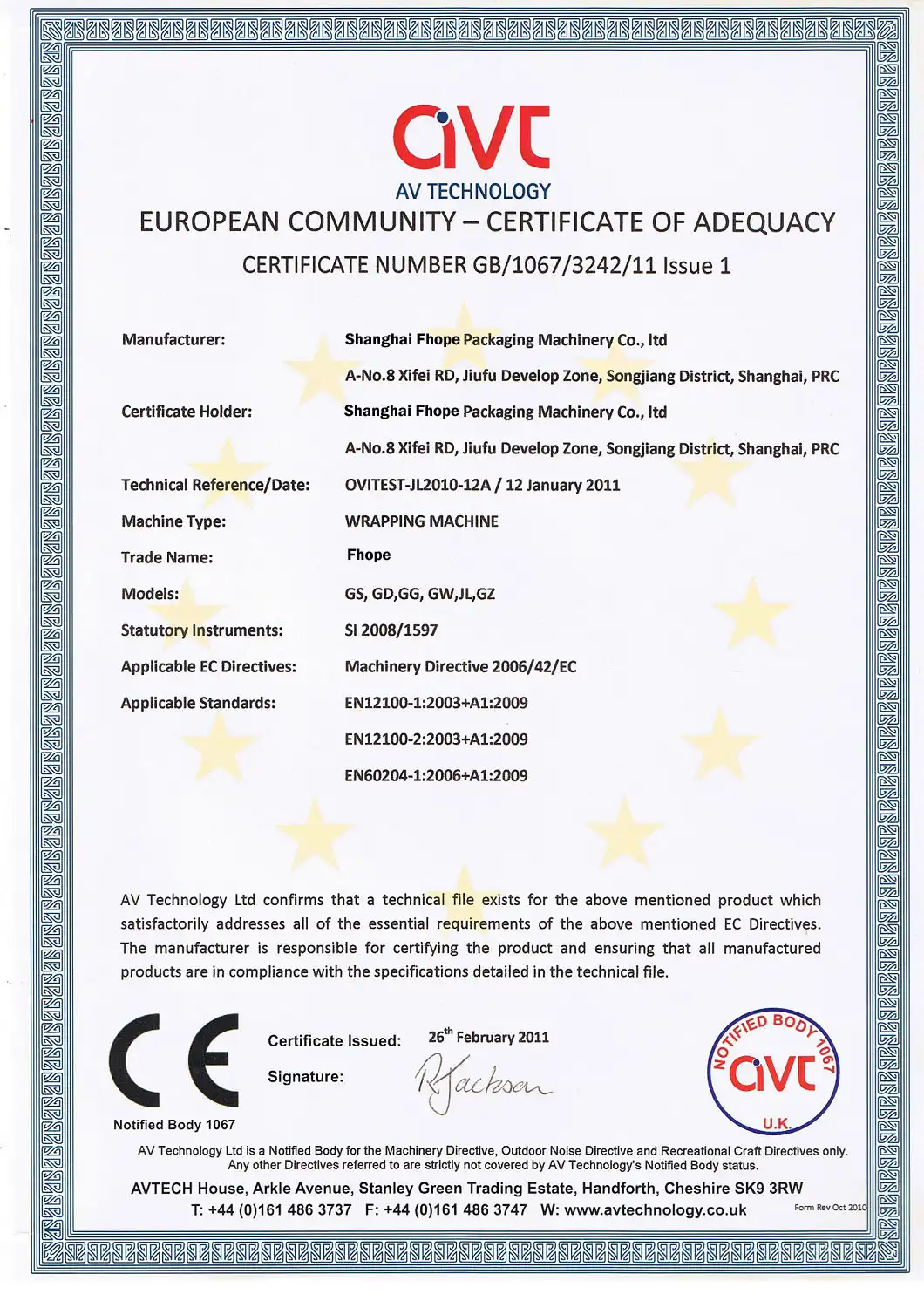 Certifikácia označenia CE