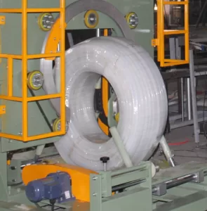 plastic pipe coil wrapping machine