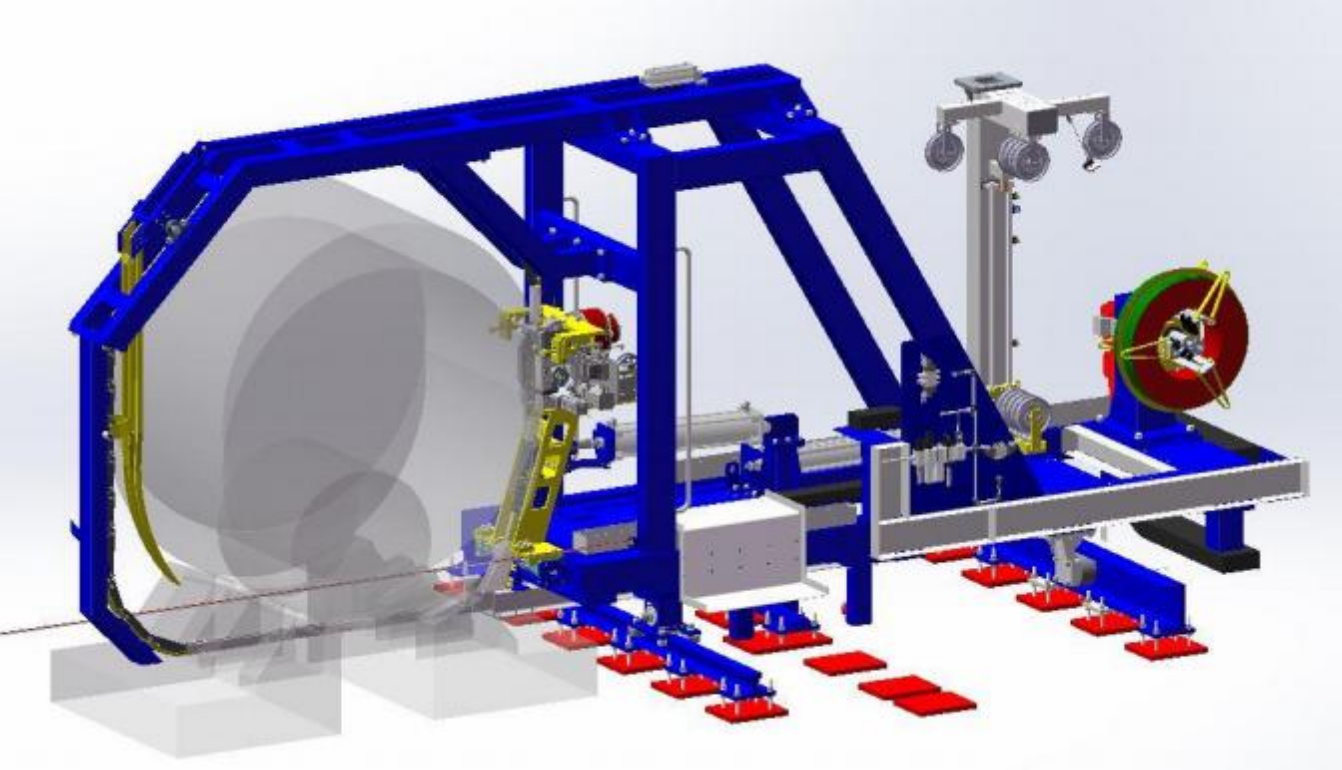 Machine voor het omsnoeren van koudgewalste stalen coils - Detail 1
