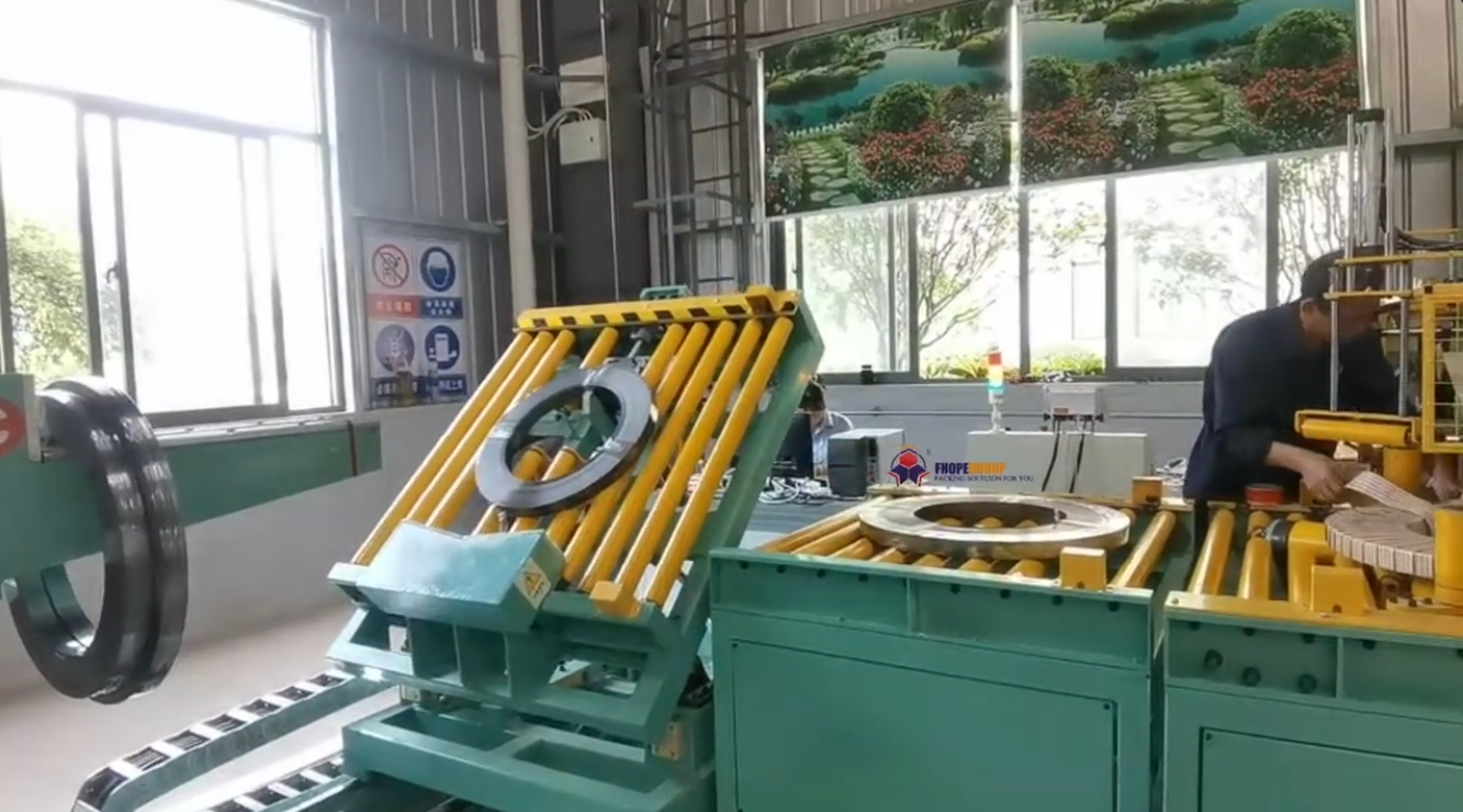 From Slit Coil Handling to Stacking: Automatic Steel Coil Packaging Line From Slit Coil Handling to Stacking: Automatic Steel Coil Packaging Line