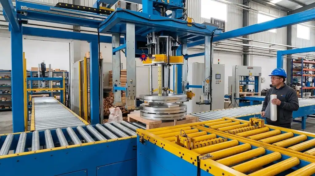 Real Site Footage: Coil Packing Line for Mexico Slit Coil Center Real Site Footage: Coil Packing Line for Mexico Slit Coil Center