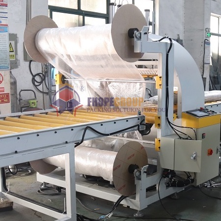 Automatic bubble film wrapping machine
