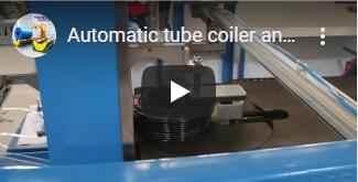 Automatic hose | pipe coiling machine & strapping machine