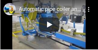 Automatic hose | pipe coiling machine & strapping machine