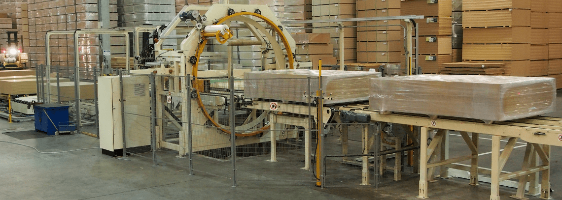 Six Sided Horizontal Orbital Stretch Wrapper for Board