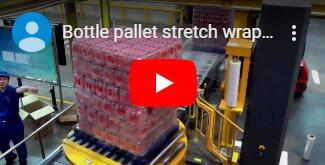 On-line pallet wrapping machine for beverage