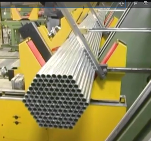 Automatic steel pipe stacking line for round & rectangular pipe