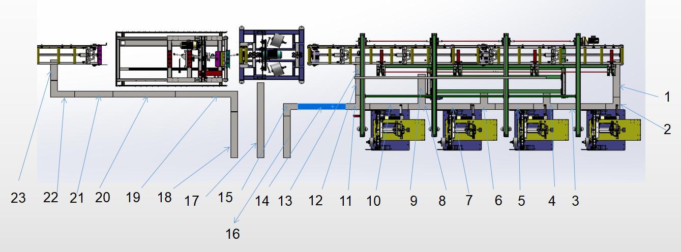 Extruded aluminum profiles packaging line