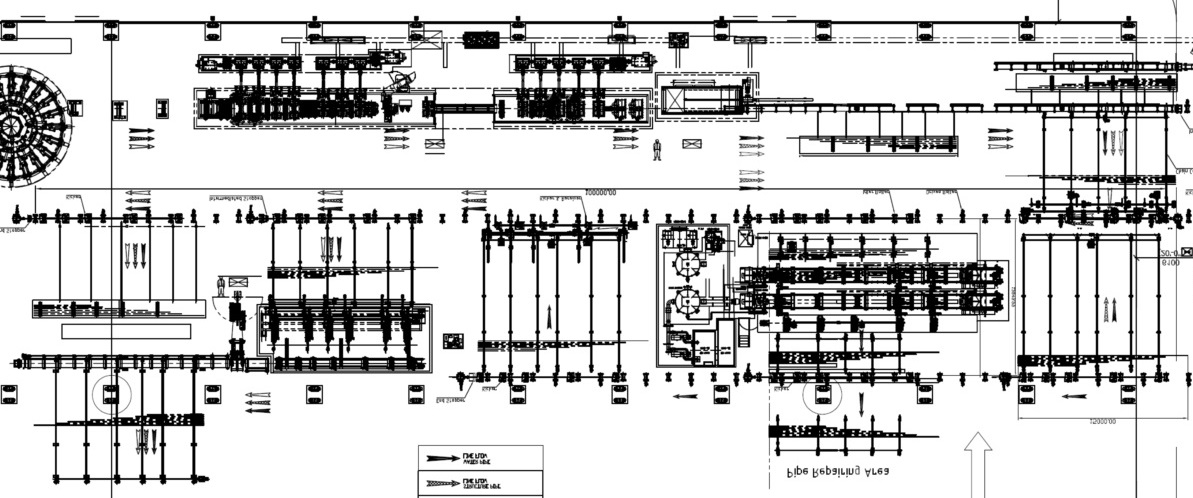 Automatic steel pipe bundle strapping packing line-1