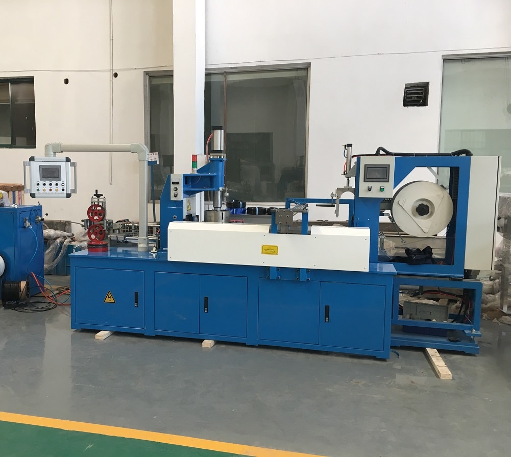 Automatic wire rope coiler and strapping machine