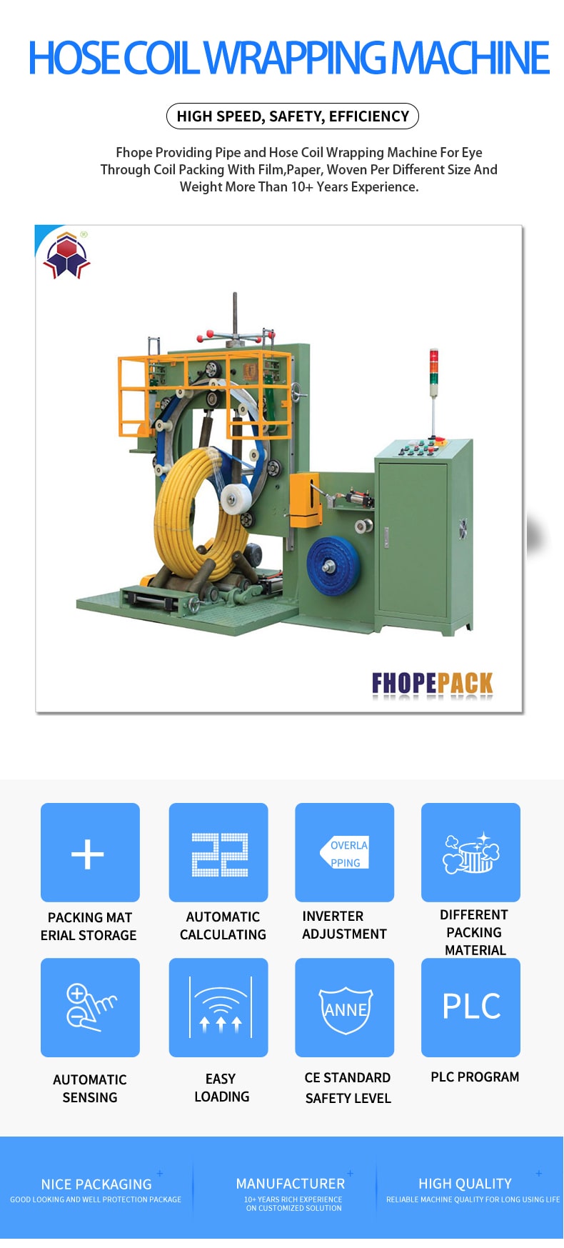 Hose Coil wrapping machinery FPH-400W