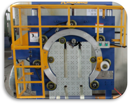 HDPE pipe coil packing machine