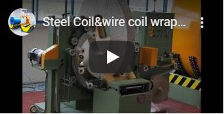 MACHINE D'EMBALLAGE DE BOBINES D'ACIER CÔTÉ OUVERT VERS LE HAUT