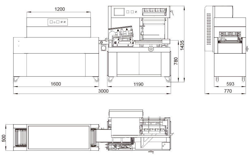 Roll Shrink wrap machine | for carpet roll | paper roll