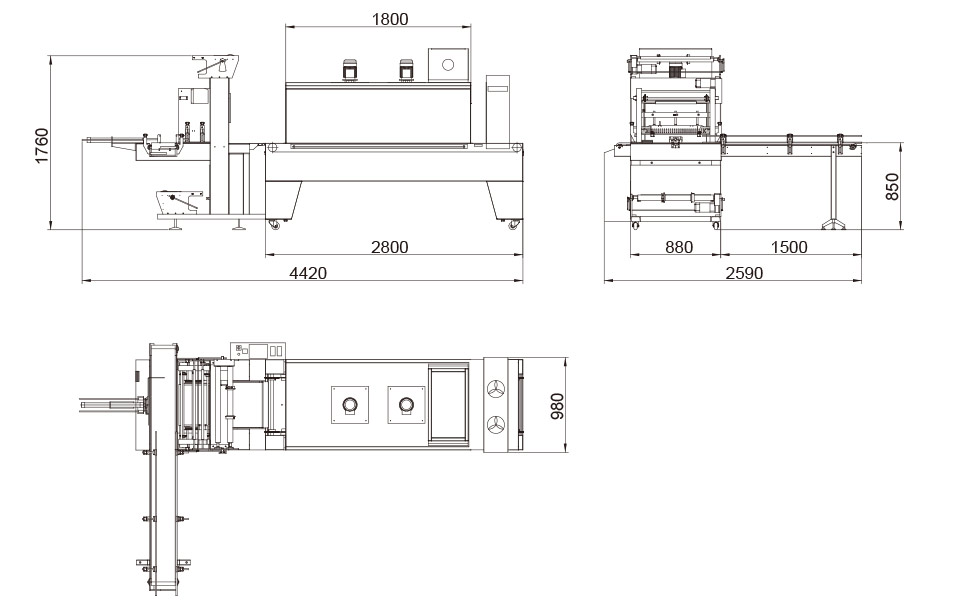 Automatic sleeve shrinking machine SK-080A