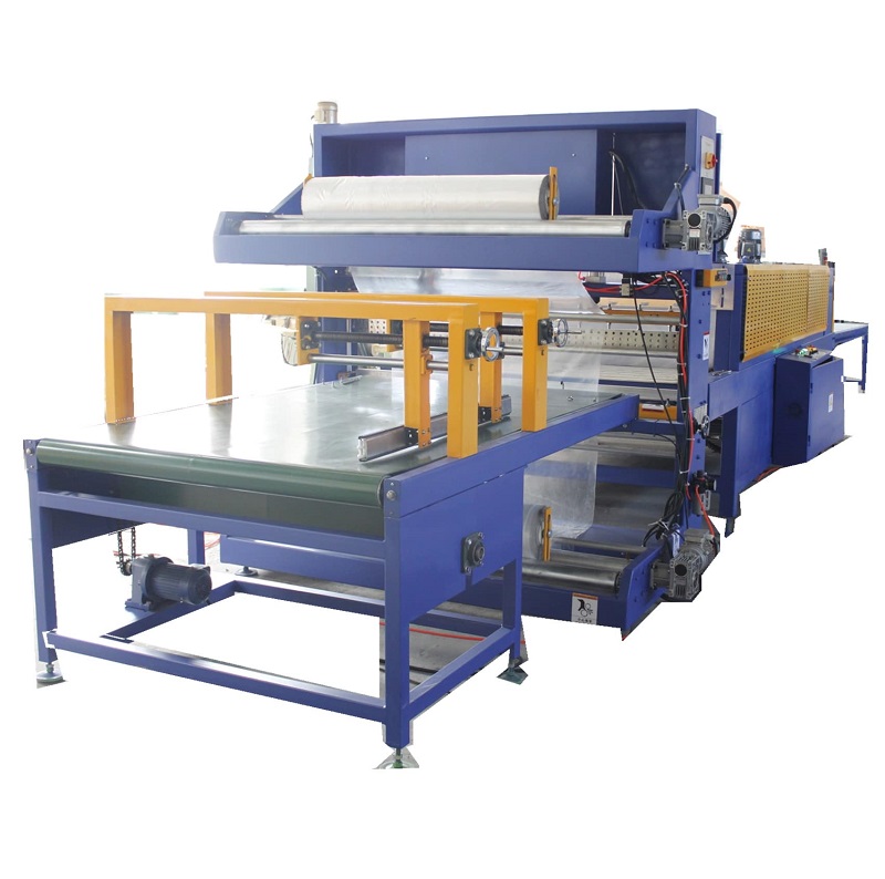 Shrink wrap machine for mineral wool acoustic panels