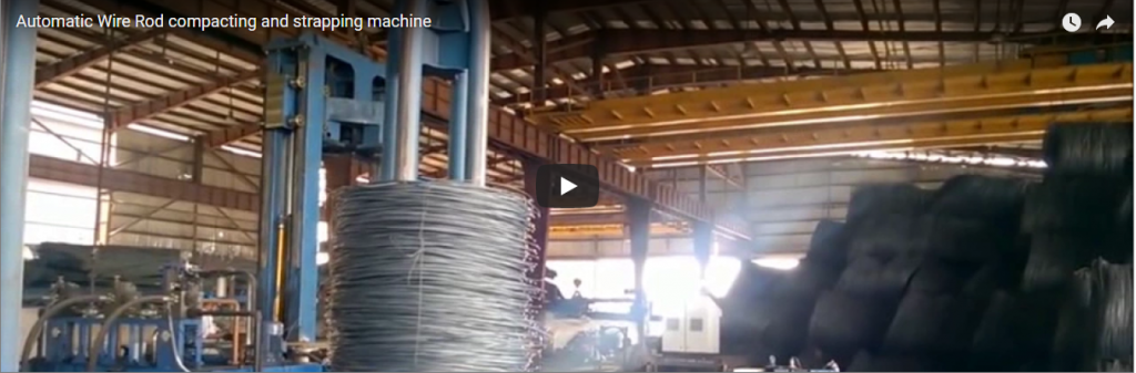 automatic wire rod compacting and strapping machine