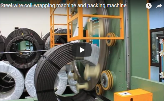 Coil wrapping machine for big cable coil with extremely large width