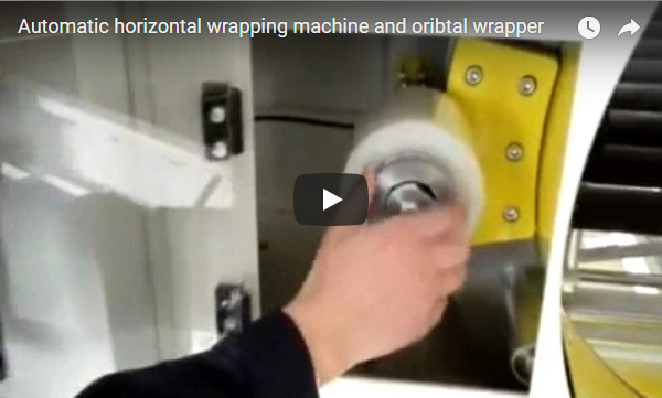 Automatic horizontal wrapping machine and oribtal wrapper