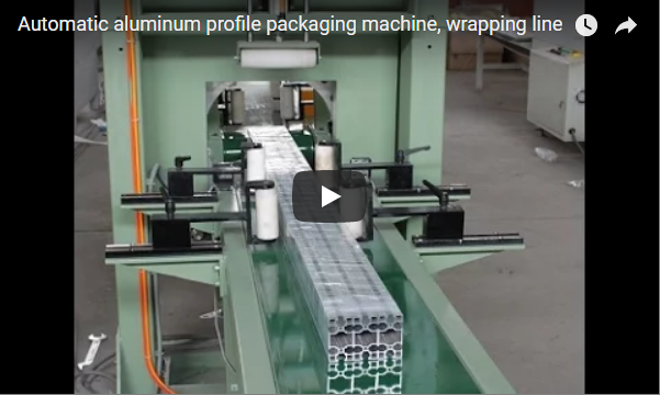 Automatic aluminum profile packaging machine, wrapping line