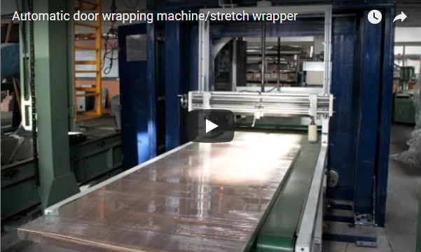 Automatic door wrapping machine/stretch wrapper