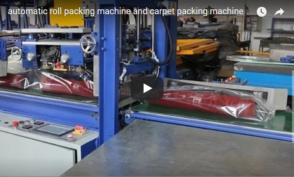 Automatic roll packing machine and carpet packing machine
