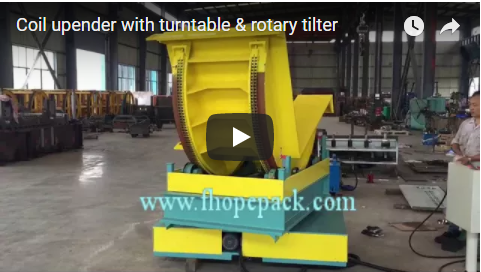 Coil upender with turntable & rotary tilter
