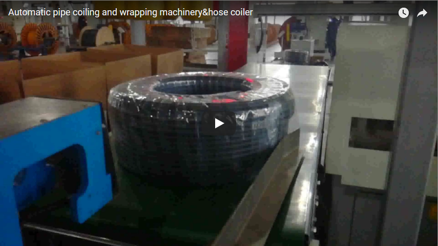 Automatic pipe coiling and wrapping machinery&hose coiler