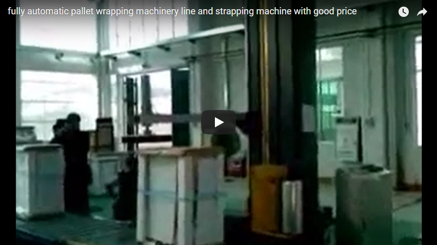 Fully automatic pallet wrapping machinery line