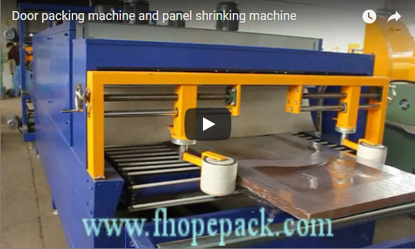 Door and panel shrink packaging machine